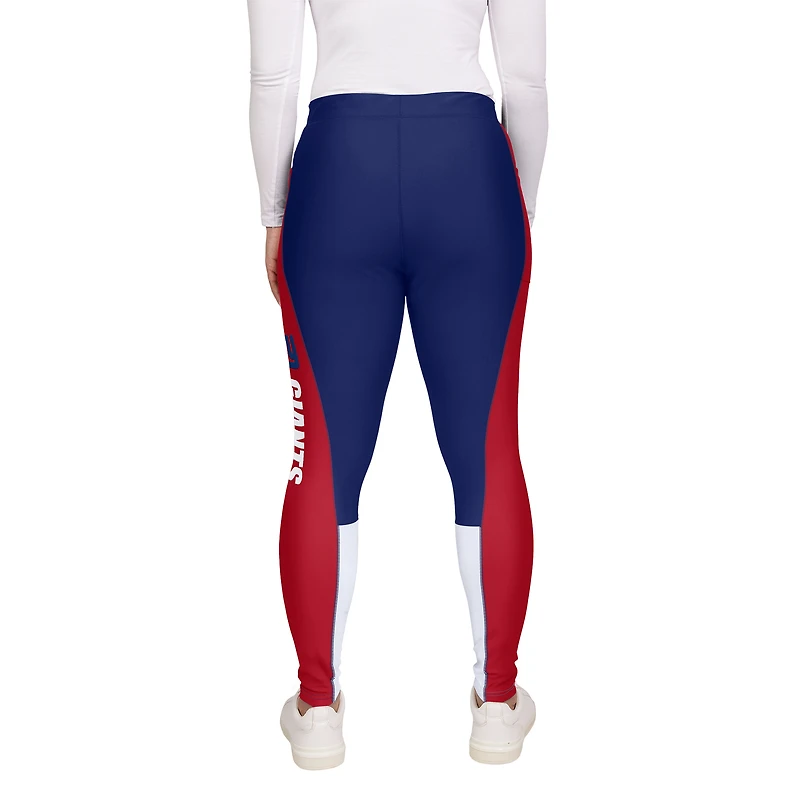 Leggings à blocs de couleurs bleu royal/rouge New York Giants pour femme WEAR by Erin Andrews