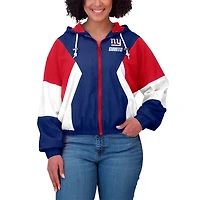 Veste coupe-vent entièrement zippée à blocs de couleurs WEAR by Erin Andrews Royal New York Giants pour femme