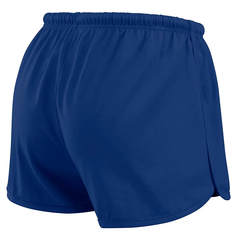 Ensemble de détente pour femme WEAR by Erin Andrews Royal New York Giants, composé d'un t-shirt à manches longues et short en jersey rugby épais