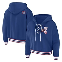 Sweat à capuche lacets grande taille pour femme WEAR by Erin Andrews Royal New York Giants