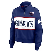Veste zippée quart de tour WEAR by Erin Andrews Royal New York Giants pour femme