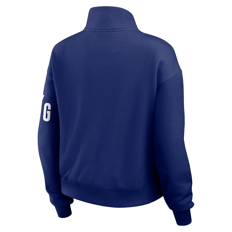 Veste zippée quart de tour WEAR by Erin Andrews Royal New York Giants pour femme