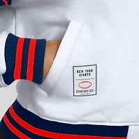 Veste sweat-shirt en polaire à boutons-pression blancs New York Giants pour femme WEAR by Erin Andrews