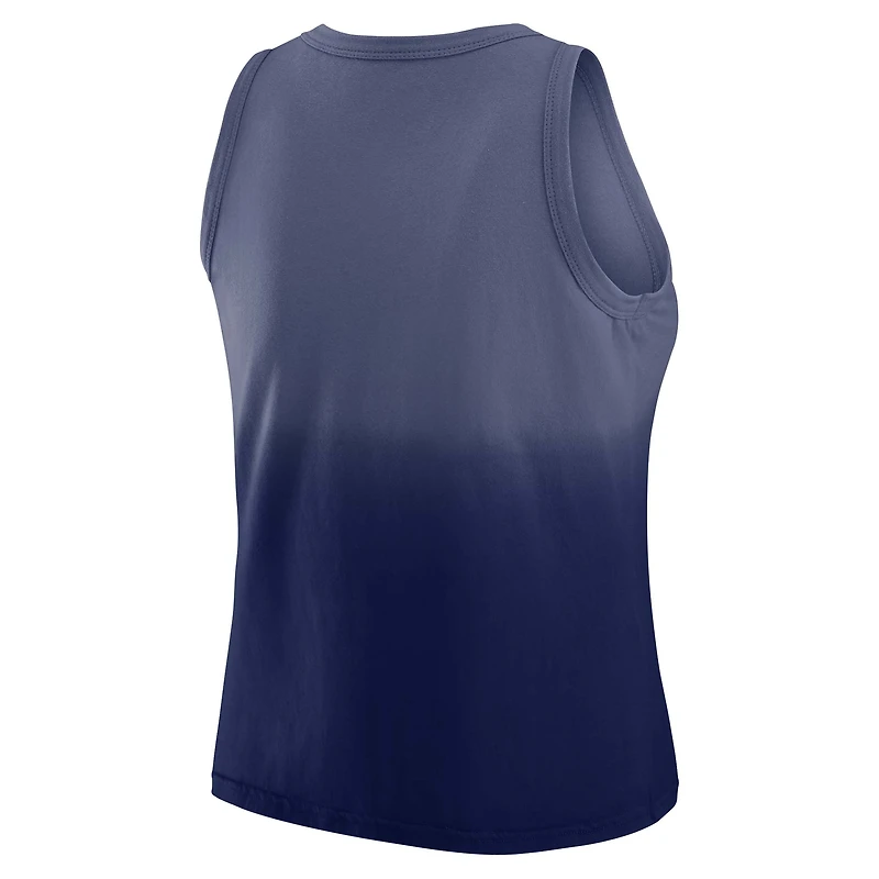 Women's WEAR by Erin Andrews x Gracie Hunt Navy New York Giants Ombre Tank Top