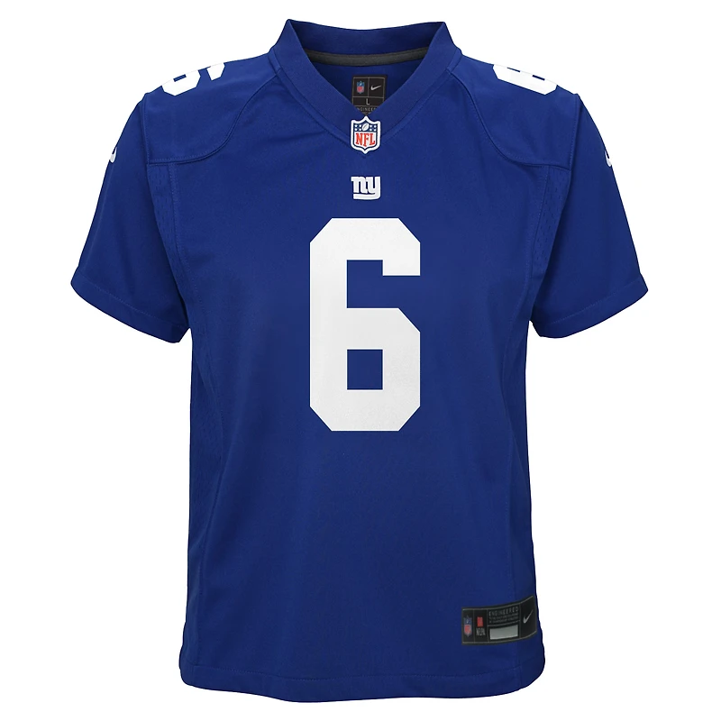 Maillot de match Nike Jaxson Dart Royal New York Giants pour jeunes