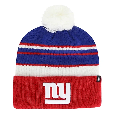 Youth '47 Royal/Red New York Giants Peewee Cuffed Knit Hat with Pom