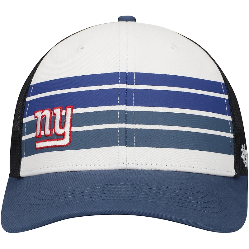 Youth '47 White/Blue New York Giants Cove Trucker Adjustable Hat