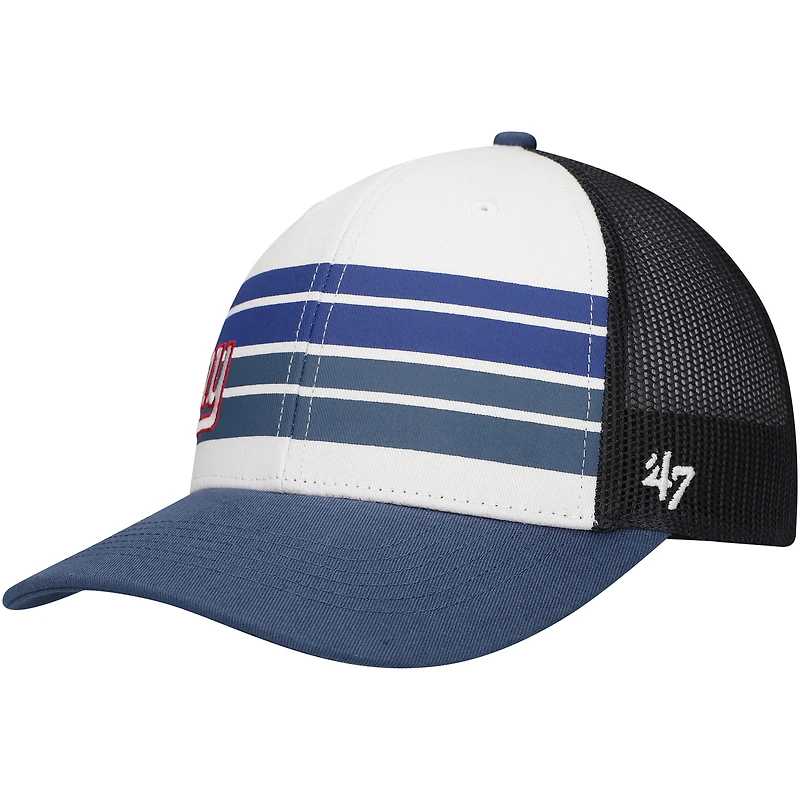 Youth '47 White/Blue New York Giants Cove Trucker Adjustable Hat