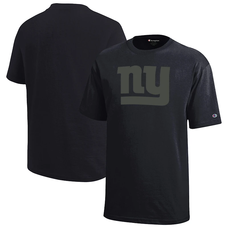 T-shirt noir ton sur des Giants de New York, champion jeunesse