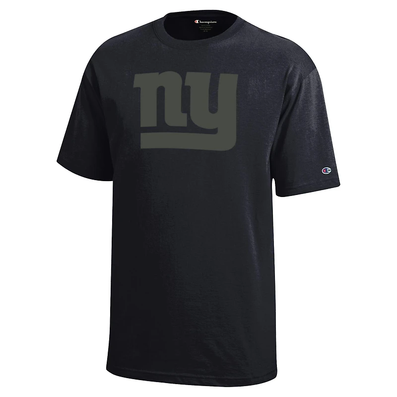 T-shirt noir ton sur des Giants de New York, champion jeunesse