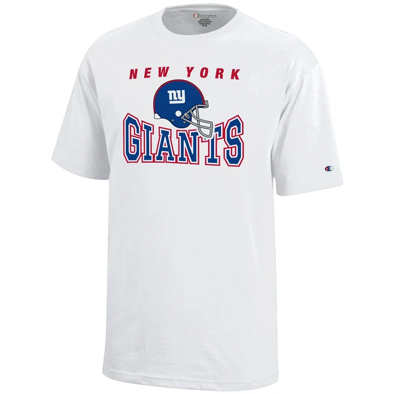 T-shirt graphique blanc des Giants de New York, champion junior