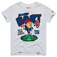 T-shirt tri-blend caricature hommage jeunesse Jaxson Dart Ash New York Giants