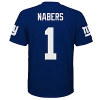 Maillot de joueur réplique des Royal New York Giants Malik Nabers pour jeunes