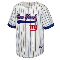 Maillot de baseball pour jeunes Mitchell & Ness Lawrence Taylor Cream, joueur retraité des New York Giants, nom et numéro