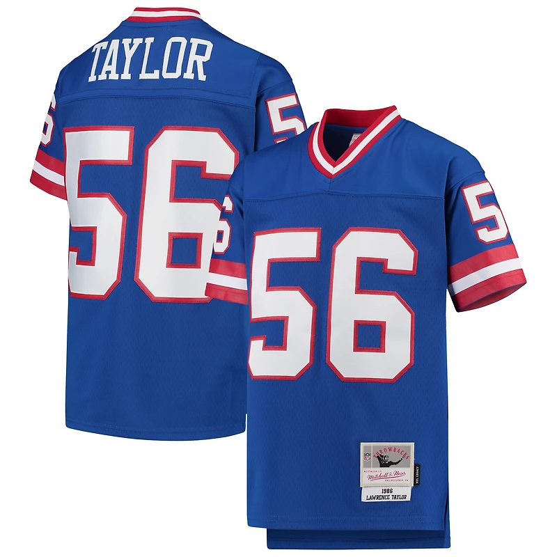 Maillot de joueur retraité Mitchell & Ness Lawrence Taylor Royal New York Giants 1986 Legacy pour jeunes