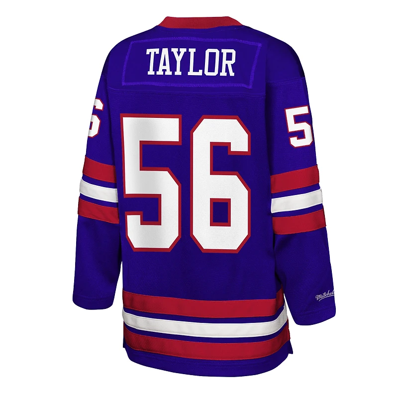 Youth Mitchell & Ness Lawrence Taylor Royal New York Giants Hockey Fashion Jersey
