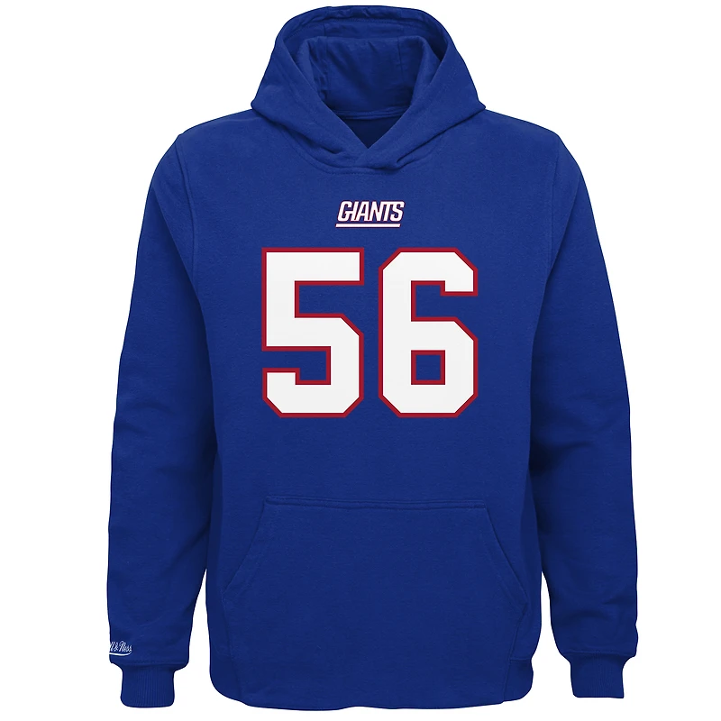 Youth Mitchell & Ness Lawrence Taylor Royal New York Giants Retired Player Name Number Fleece Pullover Hoodie