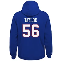 Youth Mitchell & Ness Lawrence Taylor Royal New York Giants Retired Player Name Number Fleece Pullover Hoodie