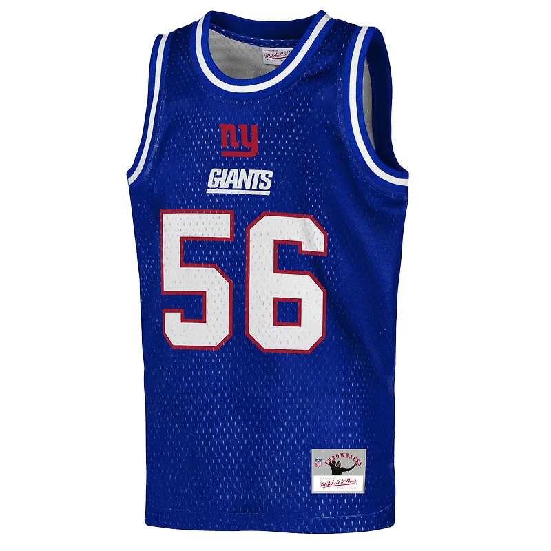 Youth Mitchell & Ness Lawrence Taylor Royal New York Giants Retired Player NFL Basketball Fashion Jersey