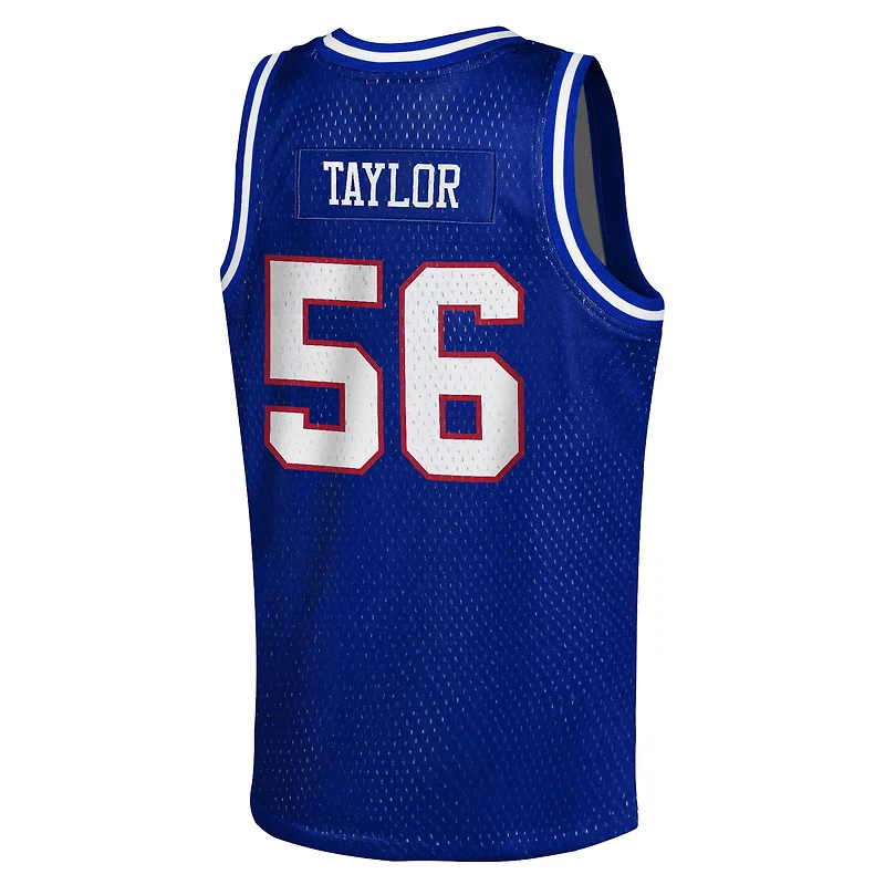 Youth Mitchell & Ness Lawrence Taylor Royal New York Giants Retired Player NFL Basketball Fashion Jersey