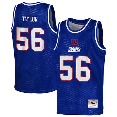 Youth Mitchell & Ness Lawrence Taylor Royal New York Giants Retired Player NFL Basketball Fashion Jersey