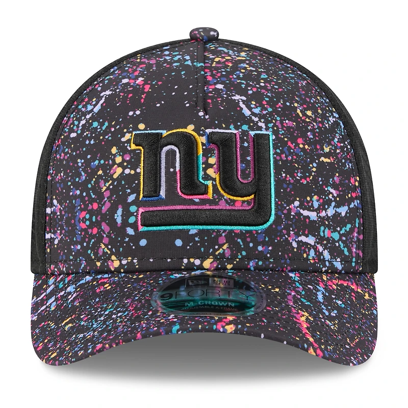 Youth New Era Black New York Giants 2025 NFL Crucial Catch 9FORTY Adjustable Hat