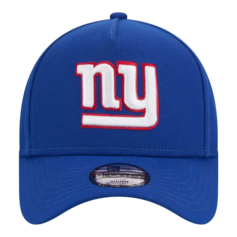 Youth New Era Royal New York Giants 9FORTY A-Frame Adjustable Hat