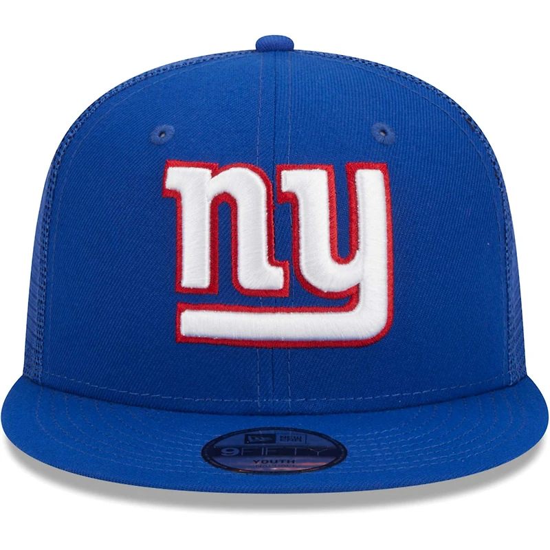 Casquette Snapback 9FIFTY New Era Royal New York Giants Main Trucker pour jeune