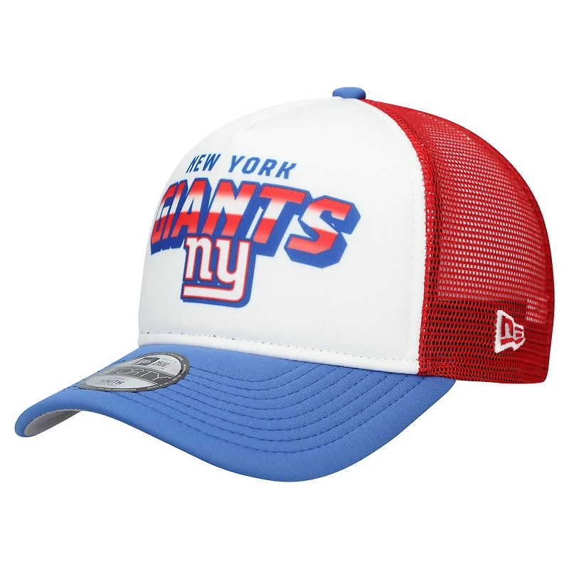 Youth New Era White/Royal New York Giants Streak 9FORTY A-Frame Adjustable Hat