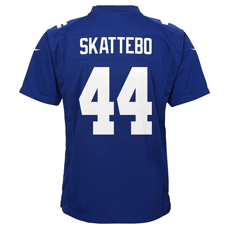 Maillot de match Nike Cam Skattebo Royal New York Giants pour jeune