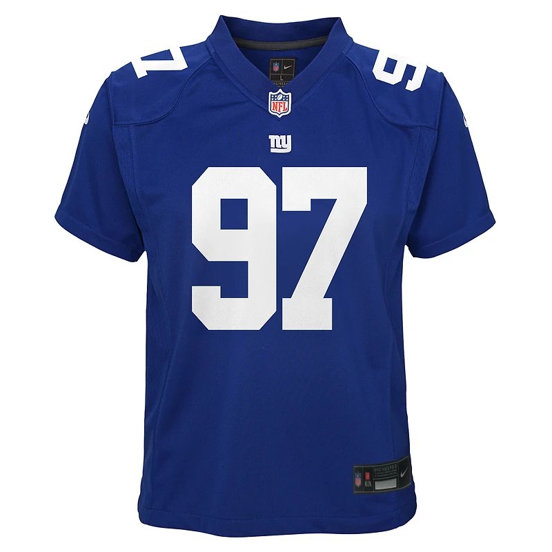 Maillot de match Nike Dexter Lawrence Royal des New York Giants pour jeunes