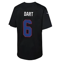 Youth Nike Jaxson Dart Carbon Black New York Giants Fashion Game Jersey