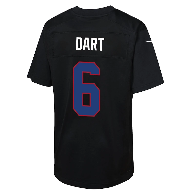 Youth Nike Jaxson Dart Carbon Black New York Giants Fashion Game Jersey