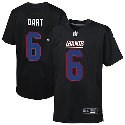 Youth Nike Jaxson Dart Carbon Black New York Giants Fashion Game Jersey