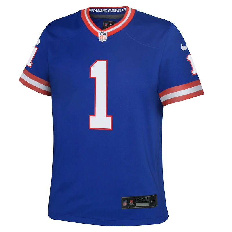 Youth Nike Malik Nabers Royal New York Giants Alternate Game Jersey