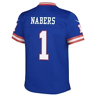 Youth Nike Malik Nabers Royal New York Giants Alternate Game Jersey