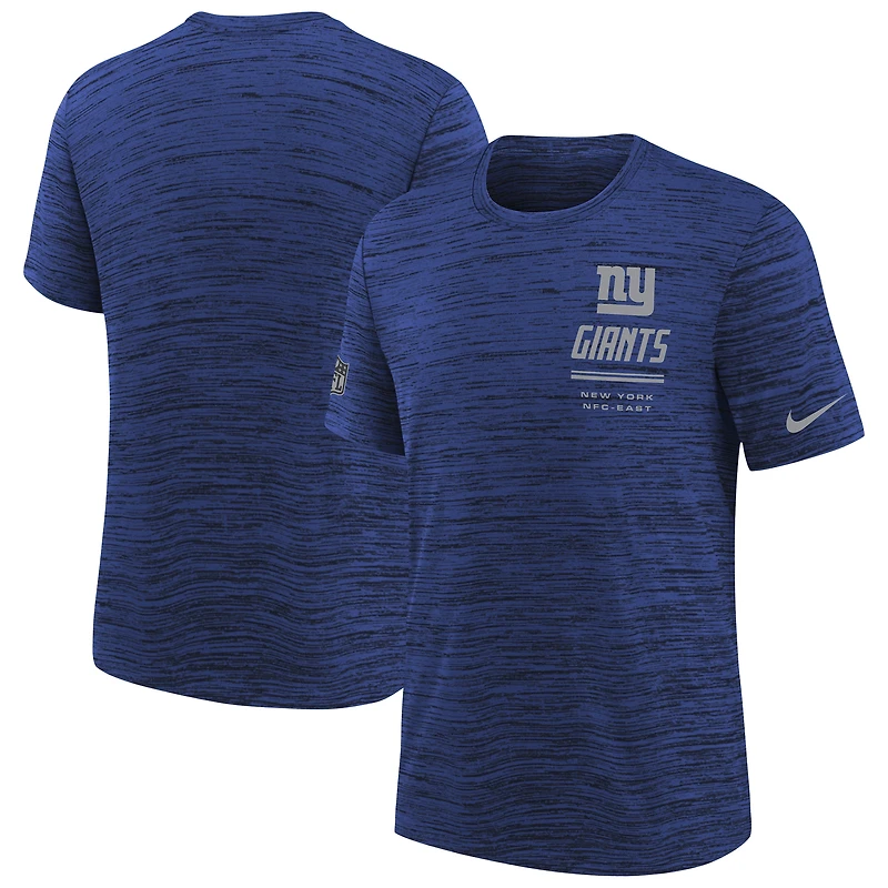 T-shirt Nike Dri-FIT Royal New York Giants Sideline Velocity pour enfant