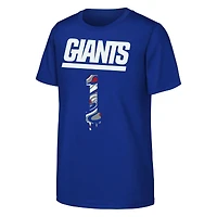 T-shirt Jeunesse Outerstuff Malik Nabers Royal New York Giants Mainliner Drip avec nom et numéro de joueur