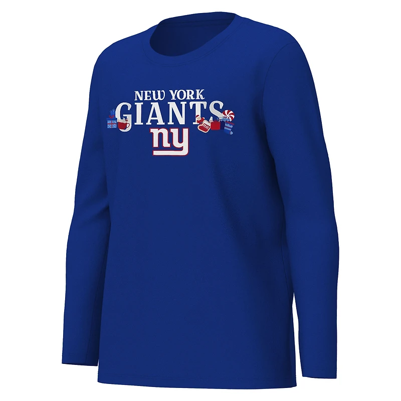 Ensemble de nuit vacances Youth Outerstuff Royal New York Giants Chestnut