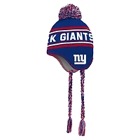 Bonnet en tricot à pompon jacquard Royal New York Giants pour jeunes