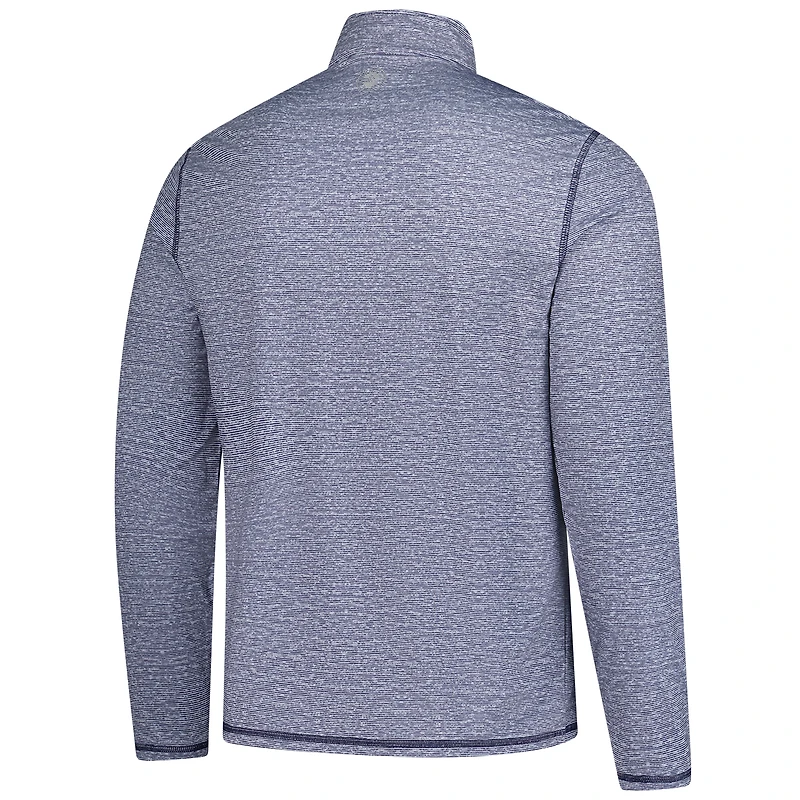 Pull à glissière quart de tour Johnston pour homme avec drapeau et hymne bleu marine chiné New York Golf Club