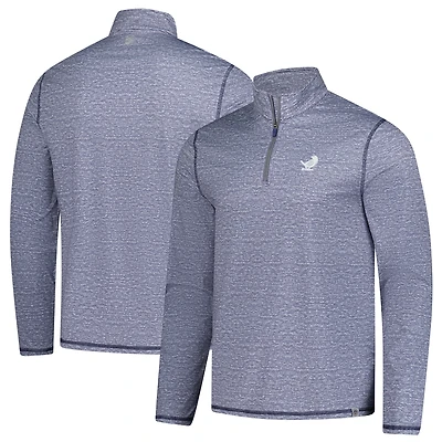 Pull à glissière quart de tour Johnston pour homme avec drapeau et hymne bleu marine chiné New York Golf Club