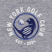 pull Greyson Clothiers pour hommes, gris chiné, New York Golf Club Guide Sport Performance, à quart de zip