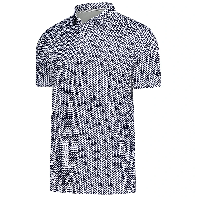 Men's  White New York Golf Club Logo Preformance Polo