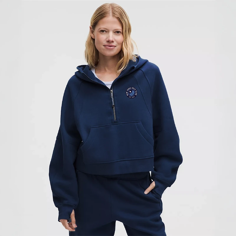 Women's lululemon Navy New York Golf Club Scuba Oversized Half-Zip Hoodie