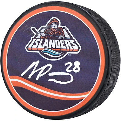 Alexander Romanov New York Islanders Autographed 2022-23 Reverse Retro Hockey Puck