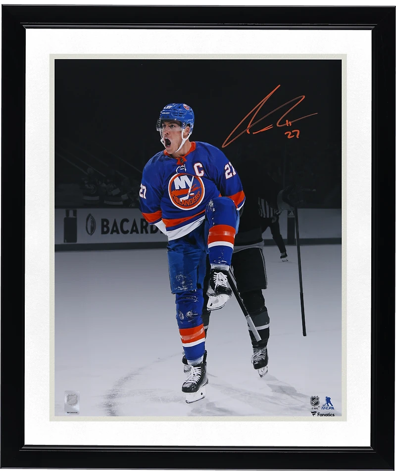 Anders Lee New York Islanders Autographed 16" x 20" Blue Jersey Celebrating Spotlight Photograph