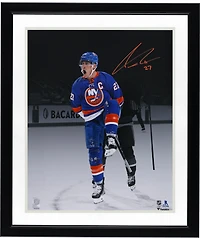 Anders Lee New York Islanders Autographed 16" x 20" Blue Jersey Celebrating Spotlight Photograph