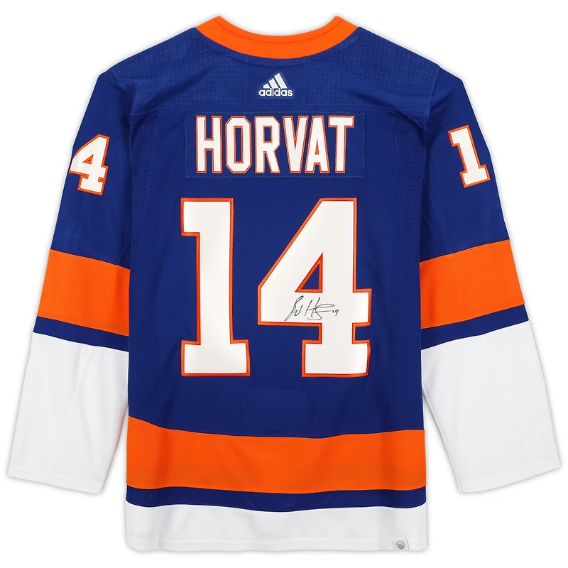 Maillot adidas bleu authentique dédicacé par Bo Horvat des Islanders de New York
