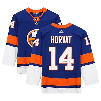 Maillot adidas bleu authentique dédicacé par Bo Horvat des Islanders de New York